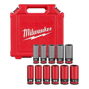 1/2 in Drive Lug Nut Wheel Socket Set, Metric, SAE, 11 pcs