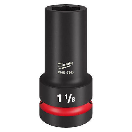 Impact Socket,Socket Size 1 1/8",Deep