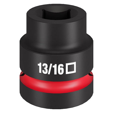 1 in Drive Impact Socket Standard Socket, Black Phosphate, Socket Size 13/16",SAE