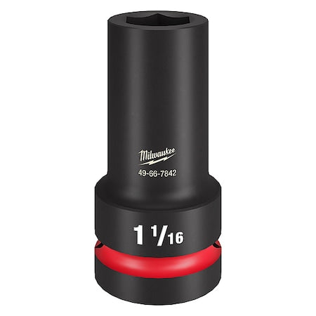 Impact Socket,Socket Size 1 1/16",Deep