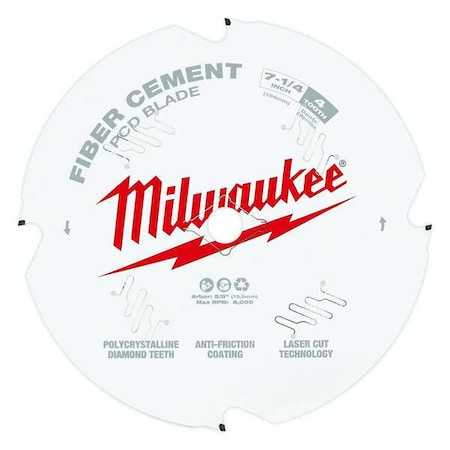 7-1/4" PCD/Fiber Cement Circular Saw Blade