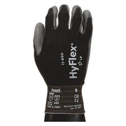 Coated Gloves, Polyurethane, Smooth, Palm, 3 Abrasion Level, Black, 11 1 PR