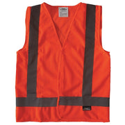 Safety Vest,Orange/Red,S,Hook-and-Loop