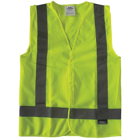 Safety Vest,Yellow/Green,Hook-and-Loop