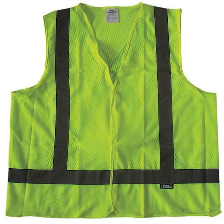 Safety Vest,Yellow/Green,Hook-and-Loop