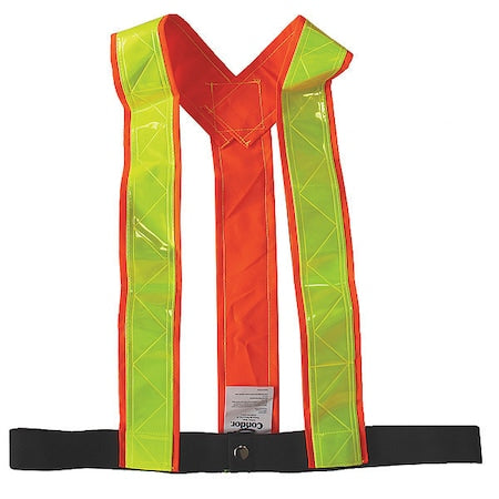 Safety Vest,Orange/Red,Hook-and-Loop