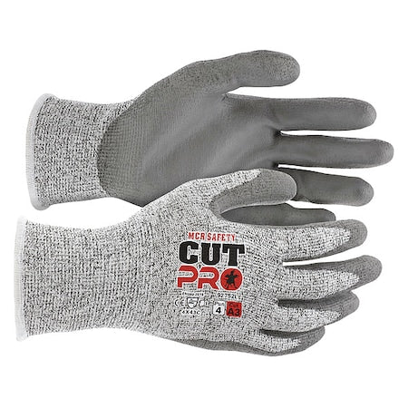 Cut Resistant Coated Gloves, Cut Level A3 ,Dipped ,Polyurethane ,Smooth ,XL 12 PK