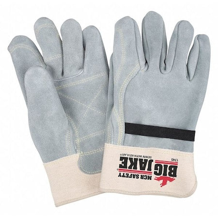 Leather Gloves, Cut Level A2 ,Uncoated ,XL 12 PK