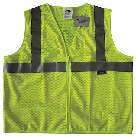 Safety Vest,Yellow/Green,XL,Zipper