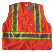 Safety Vest, Orange/Red, 4XL/5XL, Polyester