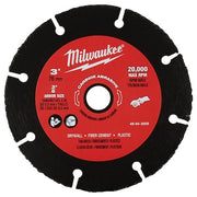 Abrasive Cut-Off Wheel, Type 1, 3 in Dia, 0.04 in Thick, 3/8 in Arbor Hole Size, Silicon Carbide