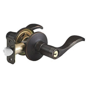 Lever Lockset,Aged Bronze,Wave Style