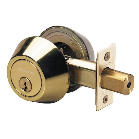 Deadbolt,Bright Brass,Single Cylinder