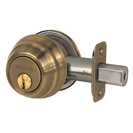 Deadbolt,Antique Brass,Single Cylinder