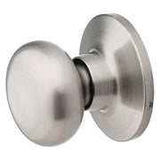 Knob Lockset,Biscuit Style,Satin Nickel