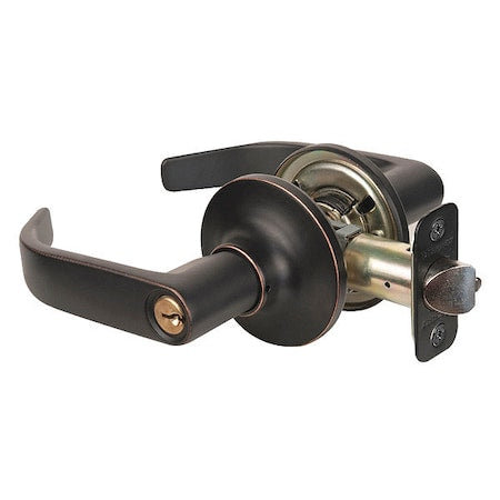 Lever Lockset,Aged Bronze,Return Style