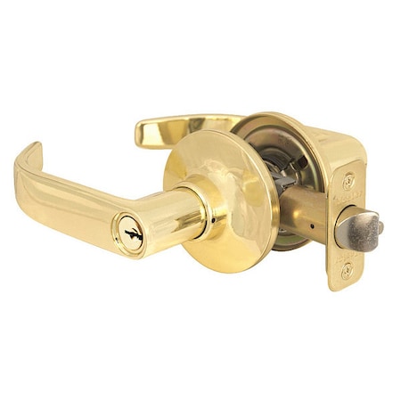 Lever Lockset,Bright Brass,Return Style