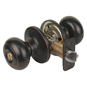 Knob Lockset,Rusk Style,Aged Bronze