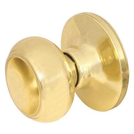 Knob Lockset,Rusk Style,Polished Brass