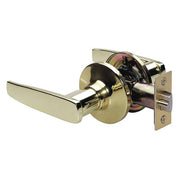 Lever Lockset,Polished Brss,Strght Style