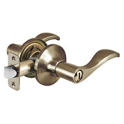 Lever Lockset,Antique Brass,Wave Style