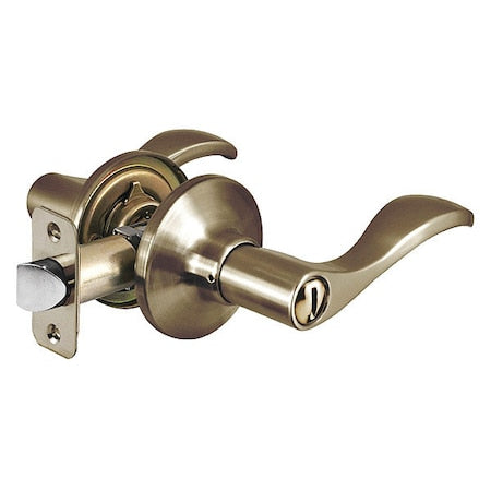 Lever Lockset,Antique Brass,Wave Style