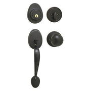 Knob Lockset,Biscuit Style,Aged Bronze