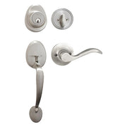 Lever Lockset,Satin Nickel,Wave Style