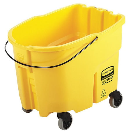 8 3/4 gal Oval Mop Bucket, 17 in H, 16 in Dia, Yellow, Plastic