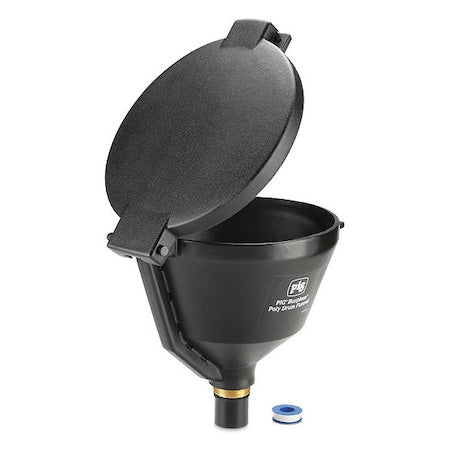 Drum Funnel,10 gal. Flow Capacity,Black