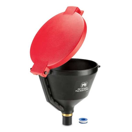 Drum Funnel,10 gal. Flow Capacity,Red