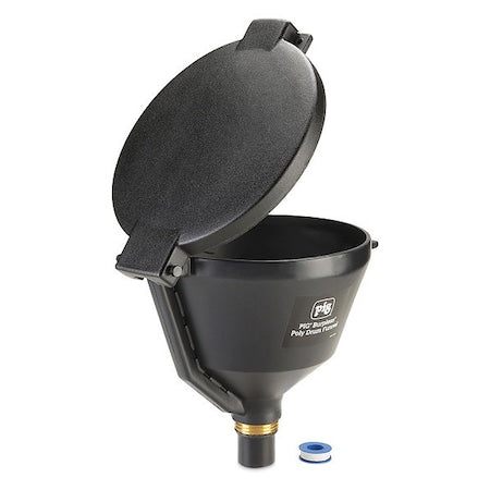 Drum Funnel,10 gal. Flow Capacity,Black