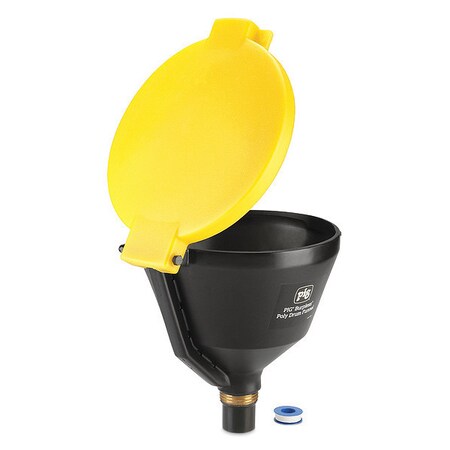 Drum Funnel,10 gal. Flow Capacity,Yellow