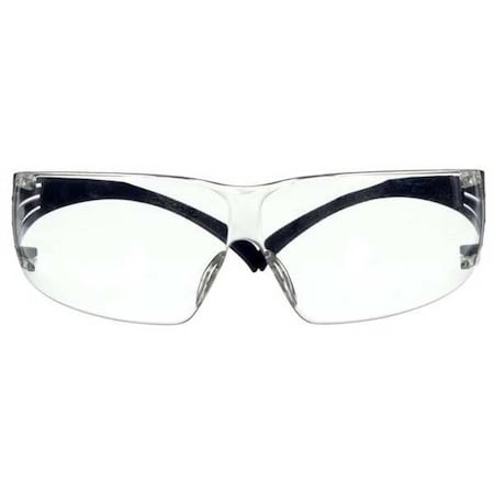 Safety Glasses, SecureFit 200 Series, Scotchgard Anti-Fog, Frameless, Blue Temples, Clear Lens