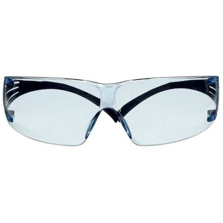 SecureFit 200, Safety Glasses, Scotchgard Anti-Fog & Anti-Scratch, Light Blue Lens, Blue Frame