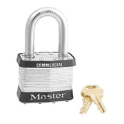 Padlock, Keyed Alike, Long Shackle, Rectangular Steel Body, Steel Shackle, 15/16 in W