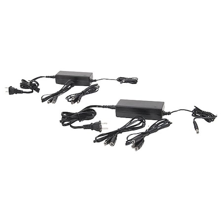 AC Adapter, Plastic, Black, 4-3/4" H, PK2