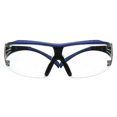 SecureFit 400, Safety Glasses, Scotchgard Anti-Fog & Anti-Scratch, Clear Lens, Blue/Gray Frame