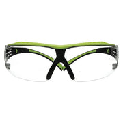 SecureFit 400, Safety Glasses, Anti-Fog & Anti-Scratch, Clear Lens, Black/Green Frame, Frameless