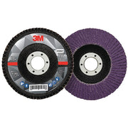 3M Flap Disc, 4 1/2 in Dia, 7/8 in Connector Size, Ceramic, Type 29, 60 Grit, Fiberglass Bk, 769F