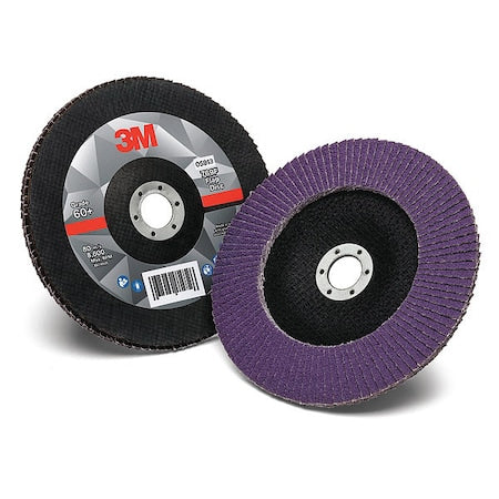 Flap Disc,7 in Dia, 7/8 in Arbor,60 Grit