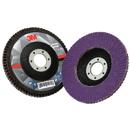 Flap Disc, 4 1/2 in Dia, 7/8 in Arbor
