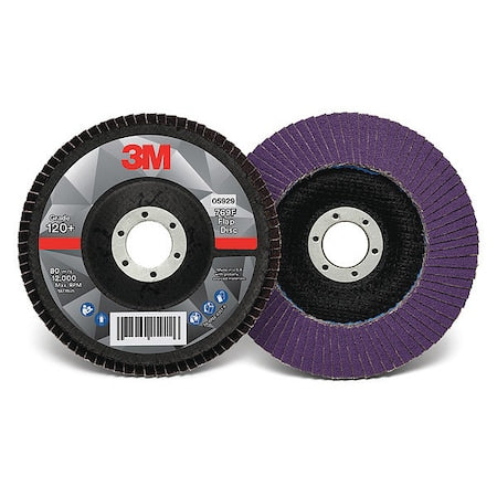 Flap Disc,5 in Dia,7/8 in Arbor,120 Grit