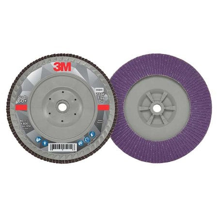 Flap Disc,7 in Dia, 5/8 in Arbor,60 Grit