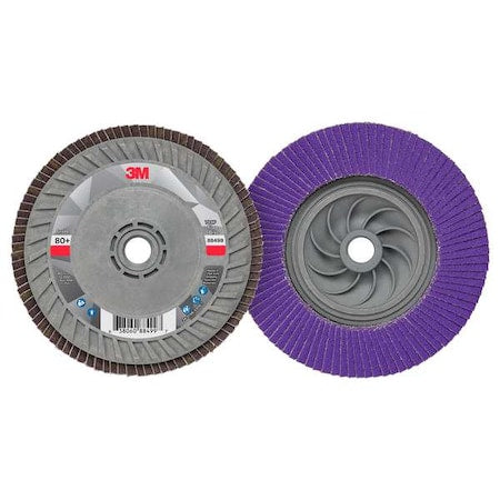Flap Disc,5 in Dia, 5/8 in Arbor,80 Grit