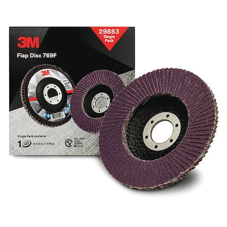 Flap Disc, 4 1/2 in Dia, 7/8 in Arbor