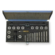 47PC HSSPlugHandTap & CarbonRoundAdj. Die Set Cle-Line 21 Sizes 1/4-20 To 1-14 UNC,UNF,UNS & NPT