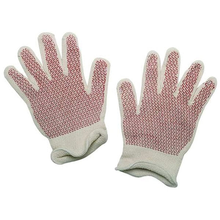 Condor Hot Mill Gloves, Cotton/Acrylic, 480  Degrees F Max Temp., Knit Cuff White/Rust, XL ( 10 )