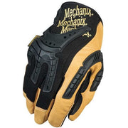 CG40-75 Mechanics Gloves, Genuine Leather Palm, Spandex Back, 10, Black/Brown