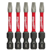SHOCKWAVE 2" Impact Square Recess No. 2 Power Bits (5 PK)